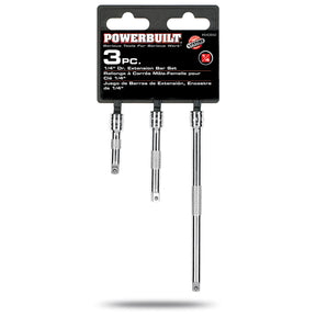 3 Piece 1/4 in. Dr. Socket Extension Bar Set