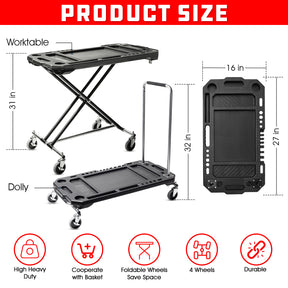 3-in-1 Heavy-Duty Work Table Dolly Cart