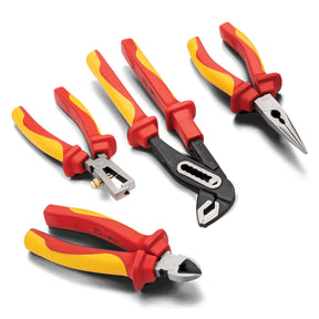 Powerbuilt 4 Piece VDE Plier Set with Zipper Pouch