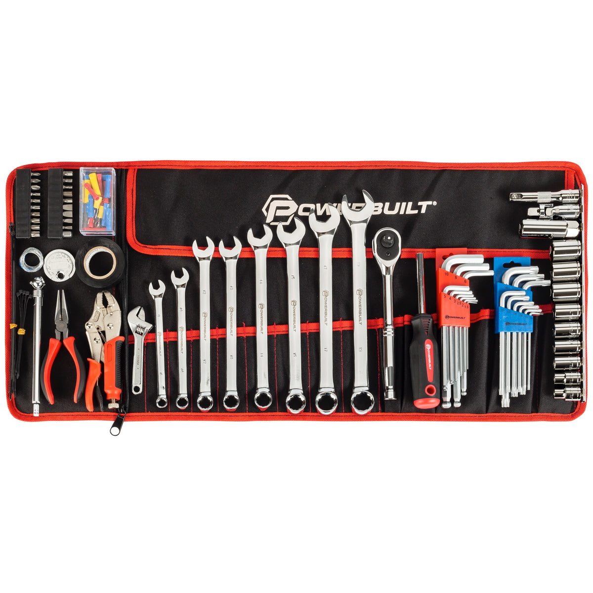 102 Piece Motorcycle Tool Kit with Roll Pouch