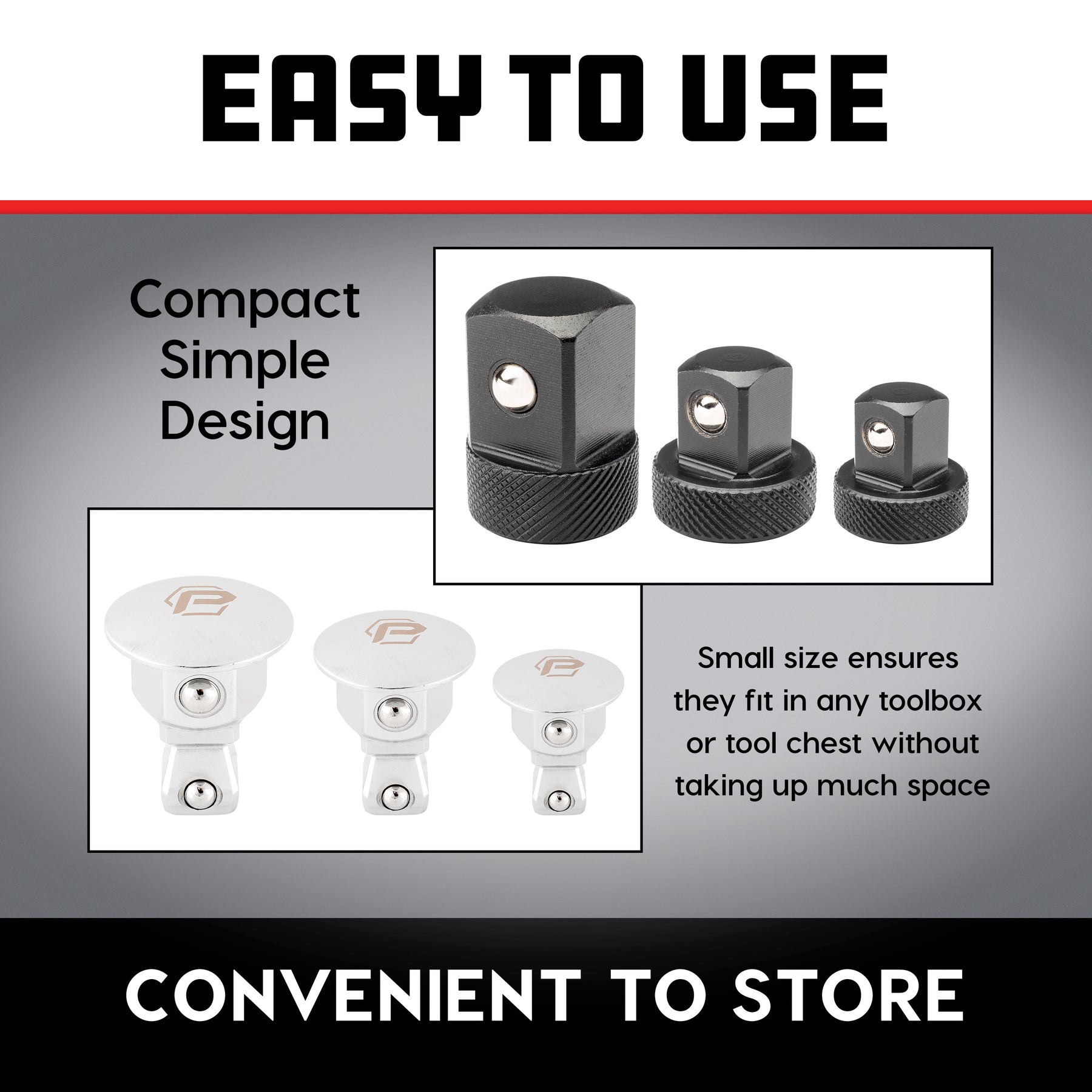 6 Piece Wobble Adaptor and Low Profile Adaptor Set