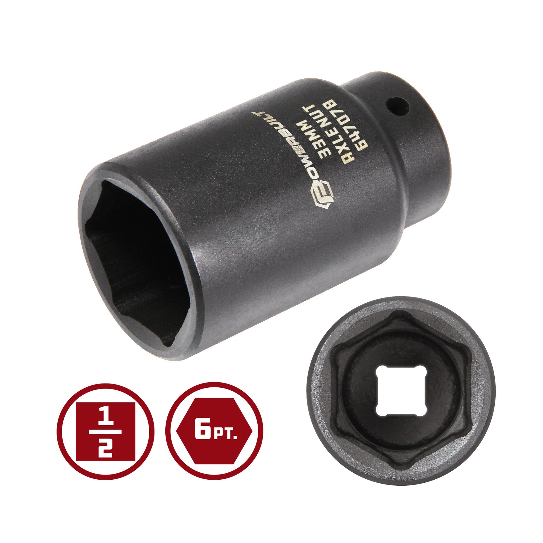 1/2 in. Dr. 33mm Axle Nut Socket