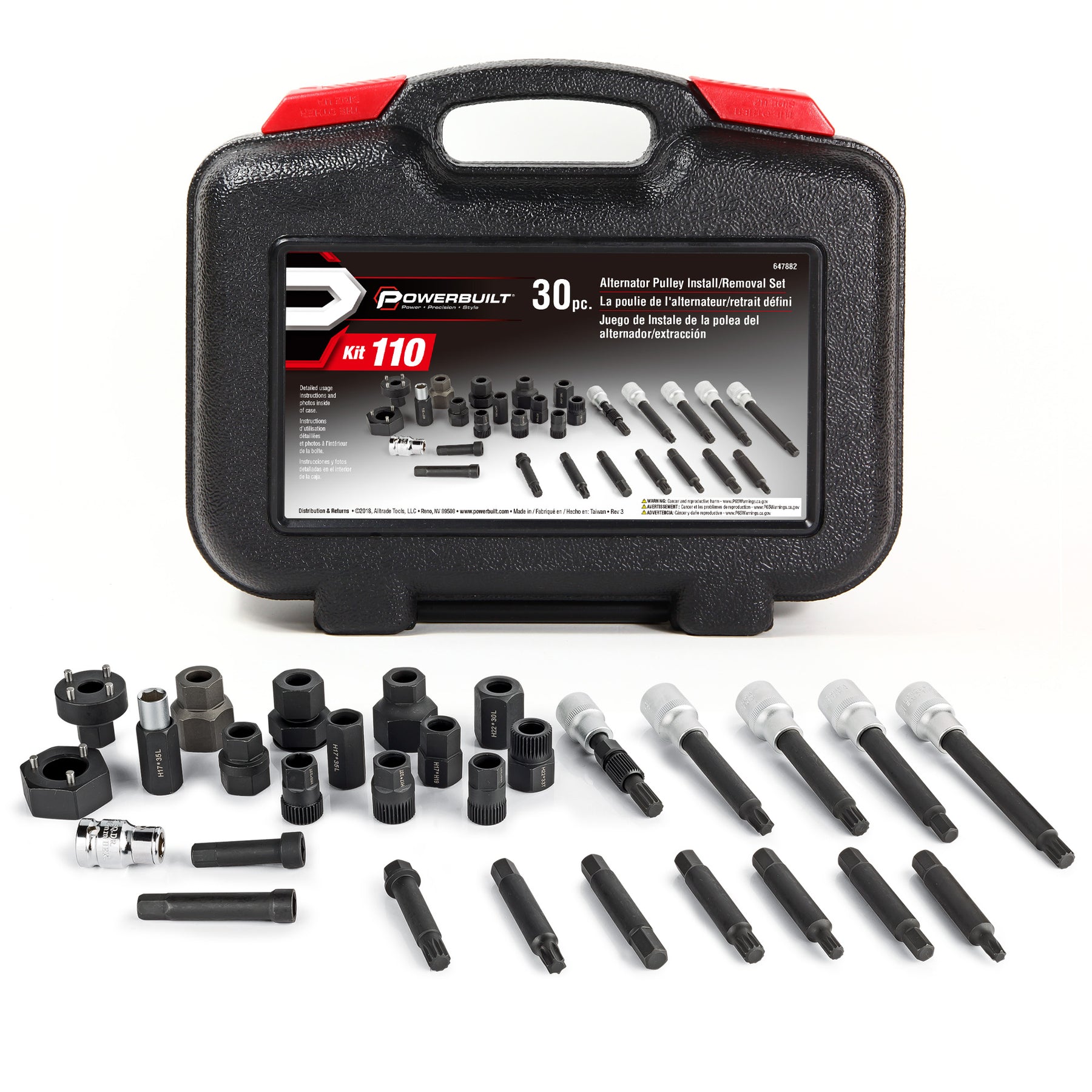 30 Piece Alternator Pulley Puller Kit