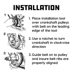 2 Piece Stretch Belt Installation / Removal Tool Set