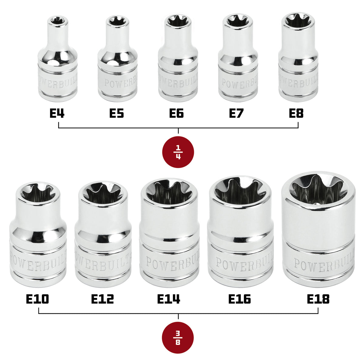 10 Piece E-Torx Socket Set