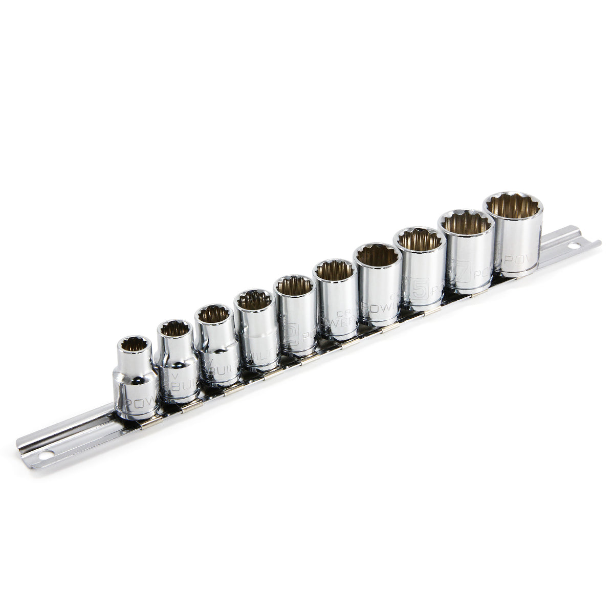 10 Piece 3/8 Inch Drive Metric Socket Set - 12 Pt.