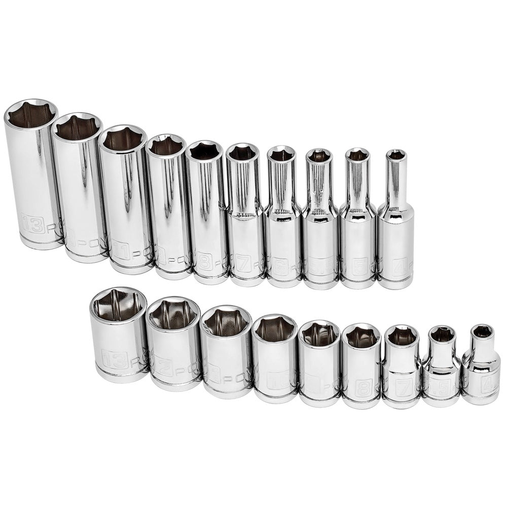 19 Piece 1/4 in. Dr. Metric Socket Set