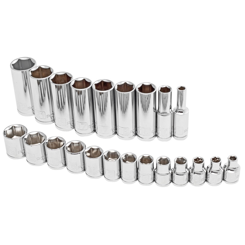 22 Piece 3/8 in. Dr. Metric 6 Pt. Socket Set