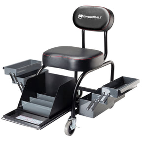 Professional Shop Seat With Expandable Side Trays