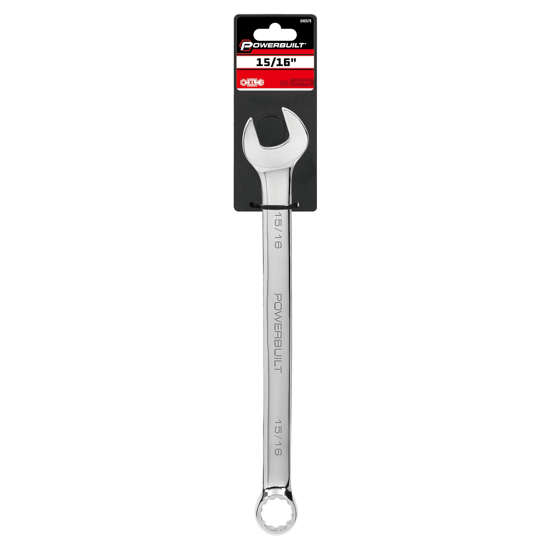 15/16 Inch Fully Polished Long Pattern SAE Combination Wrench