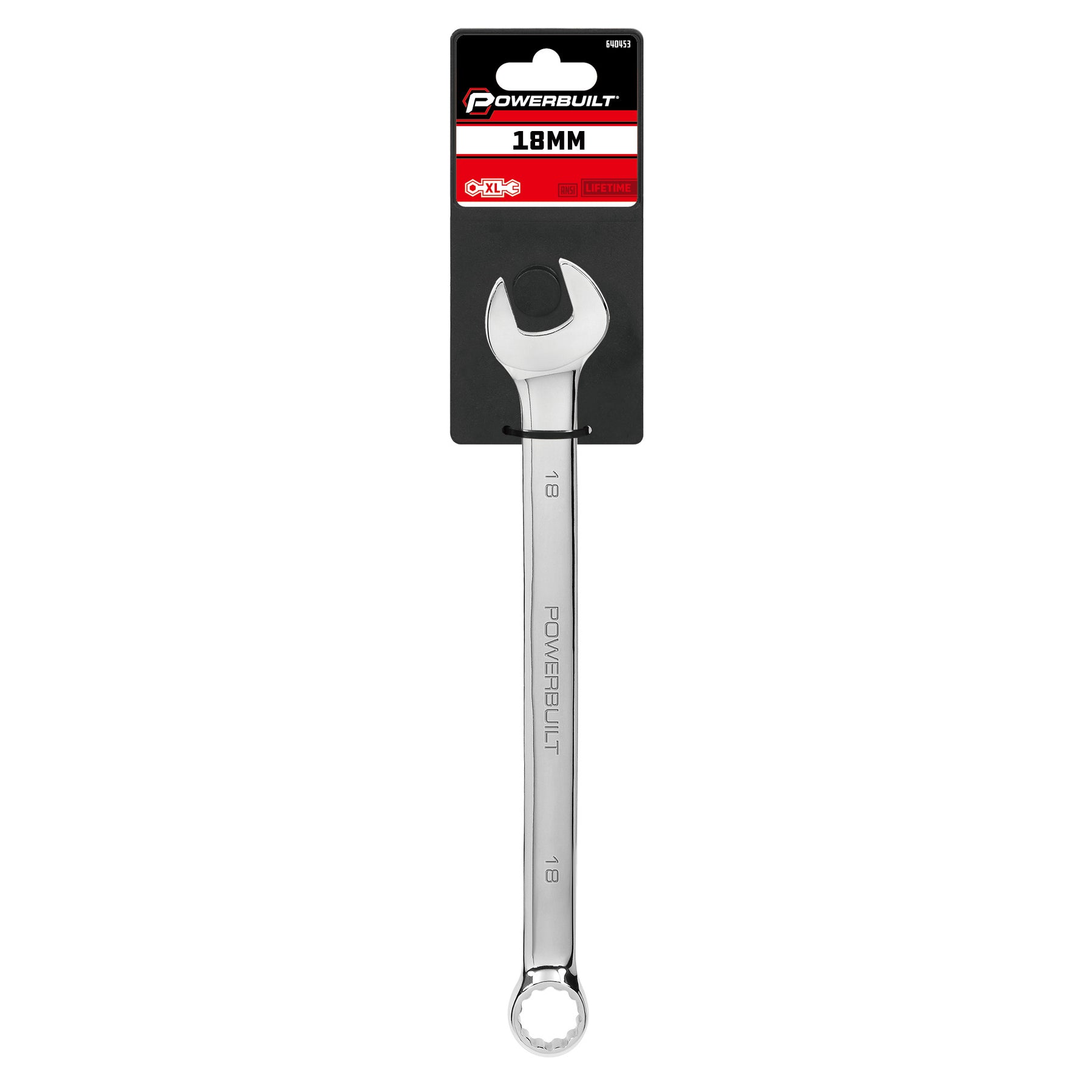 18 MM Fully Polished Long Pattern Metric Combination Wrench