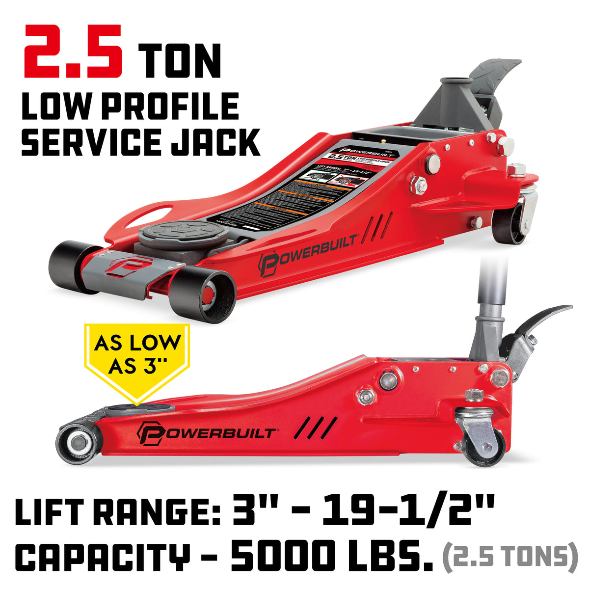 2-1/2 Ton Low Profile Fast Lift Floor Jack