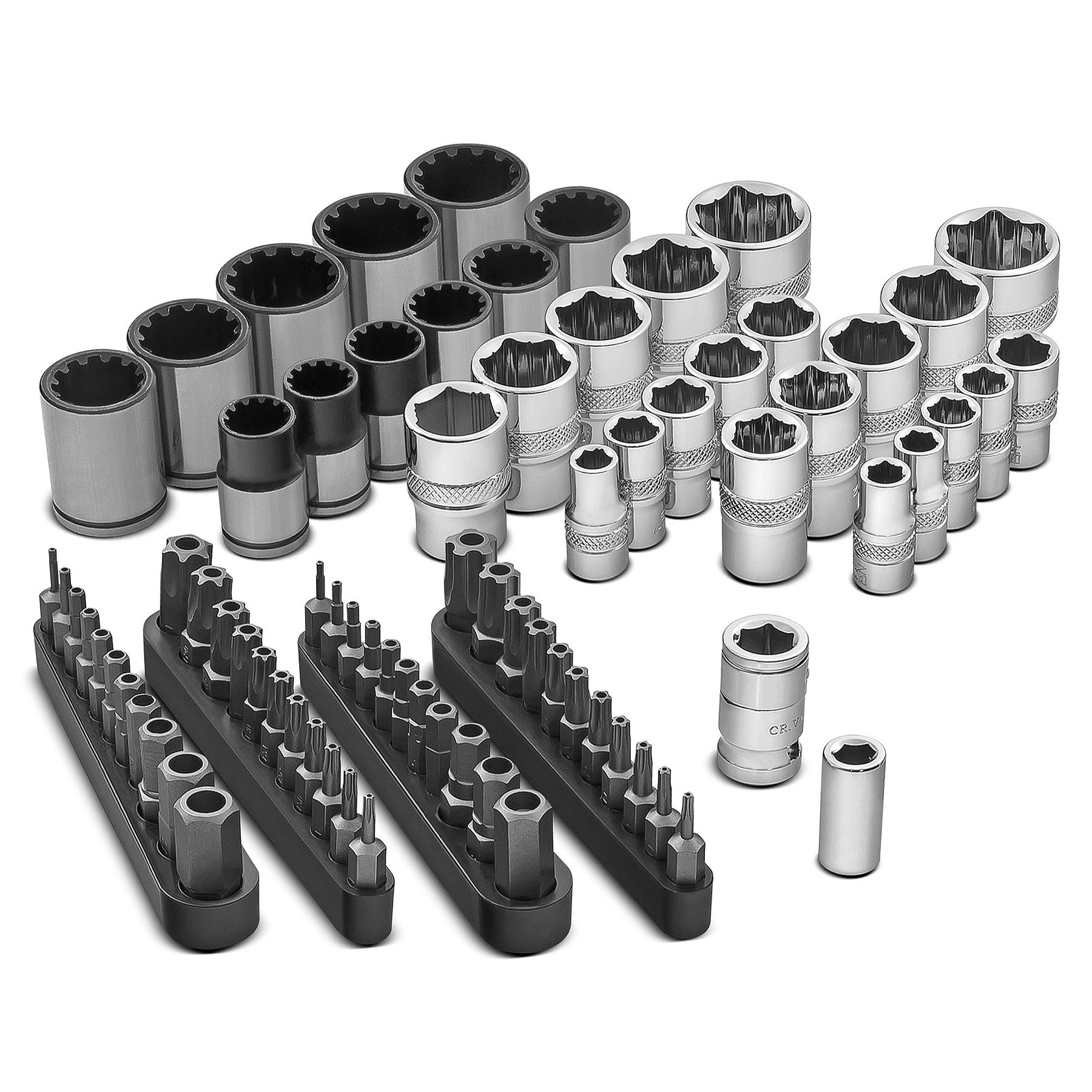 81 Pc. Socket Bit Set for Damaged and Tamper-Proof Fasteners