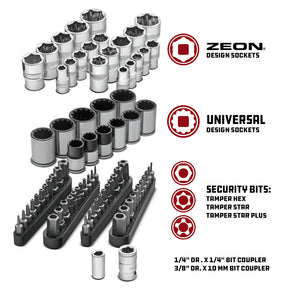 81 Pc. Socket Bit Set for Damaged and Tamper-Proof Fasteners