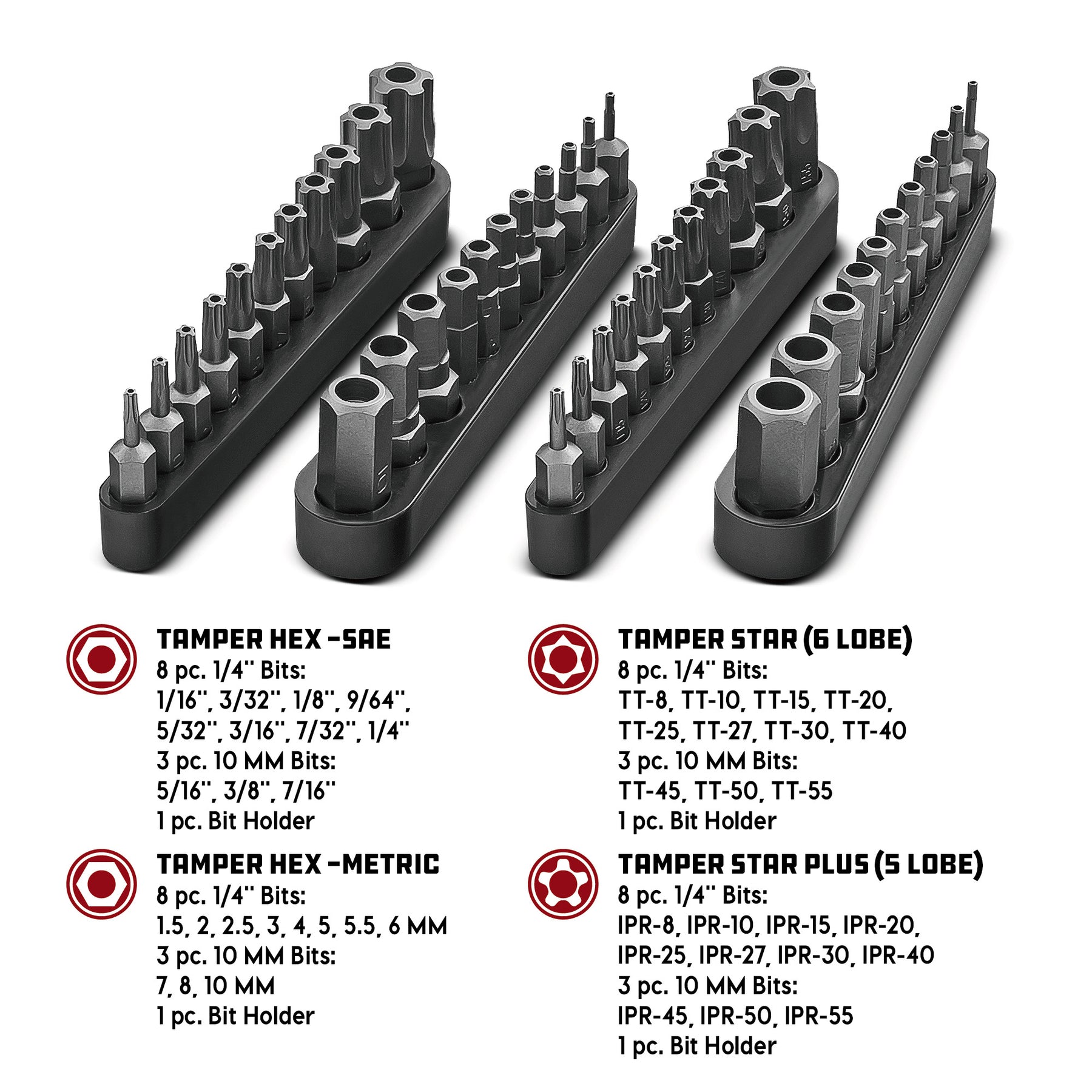 81 Pc. Socket Bit Set for Damaged and Tamper-Proof Fasteners