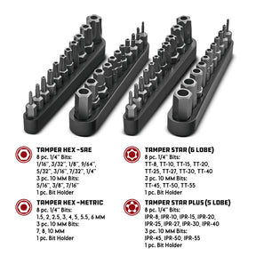 81 Pc. Socket Bit Set for Damaged and Tamper-Proof Fasteners