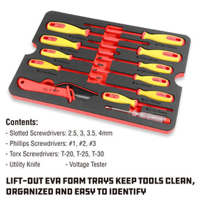 50 Piece VDE Insulated Electrician's Tool Set