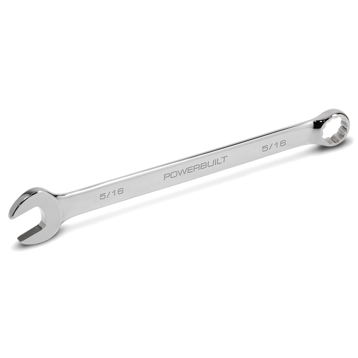 5/16 Inch Fully Polished Long Pattern SAE Combination Wrench