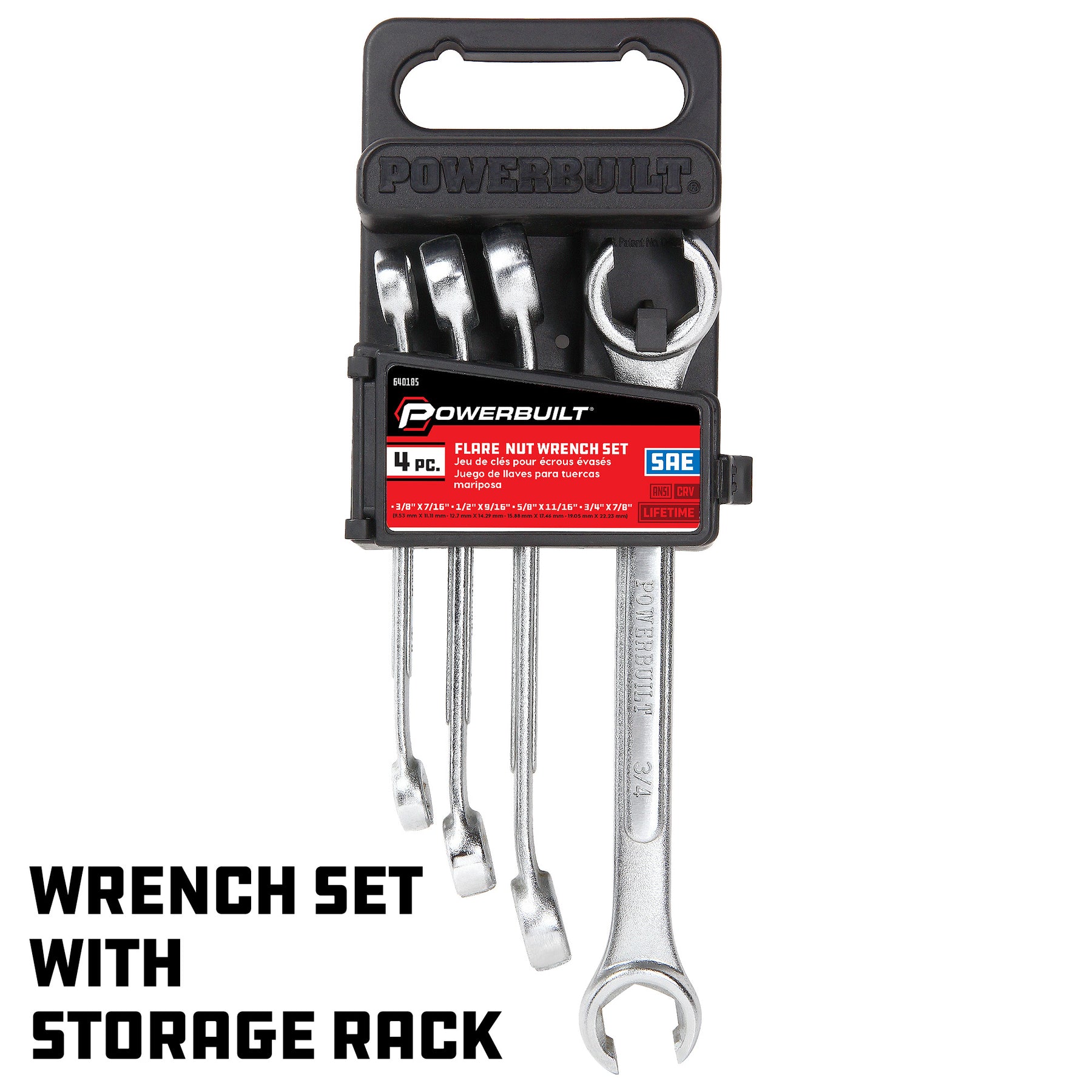 4 Piece SAE Flare Nut Wrench Set