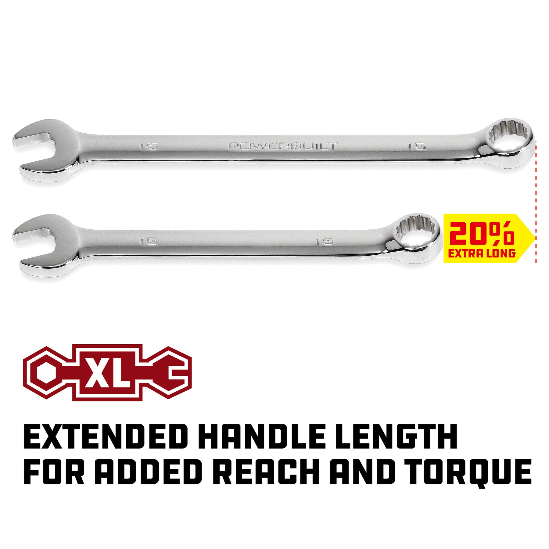 7 Pc. Long Handle Metric Combination Wrench Set