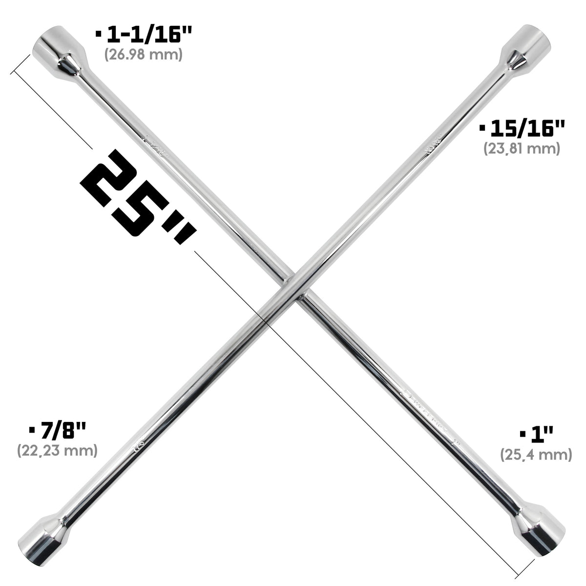 25 in. Four Way SAE Lug Wrench