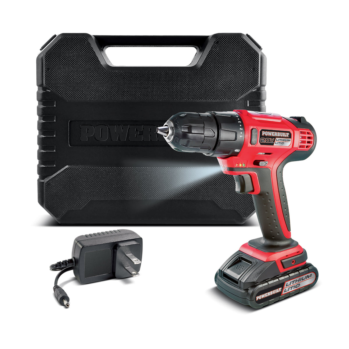 20V Cordless Impact Driver and 20V Cordless Drill Combo Kit with Tool Bag