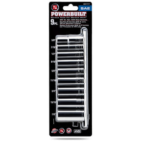 9 Piece 3/8 in. Dr. SAE 6 Pt. Deep Socket Set