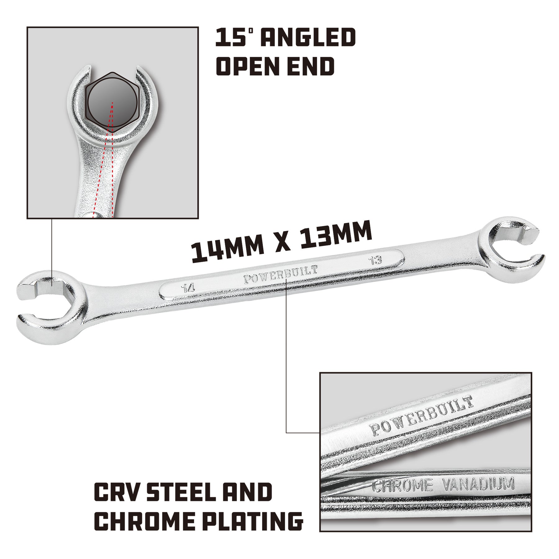 13 x 14 MM Metric Flare Nut Wrench