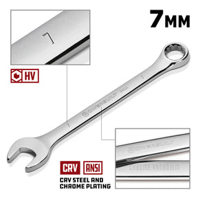 7 MM Fully Polished Metric Combination Wrench