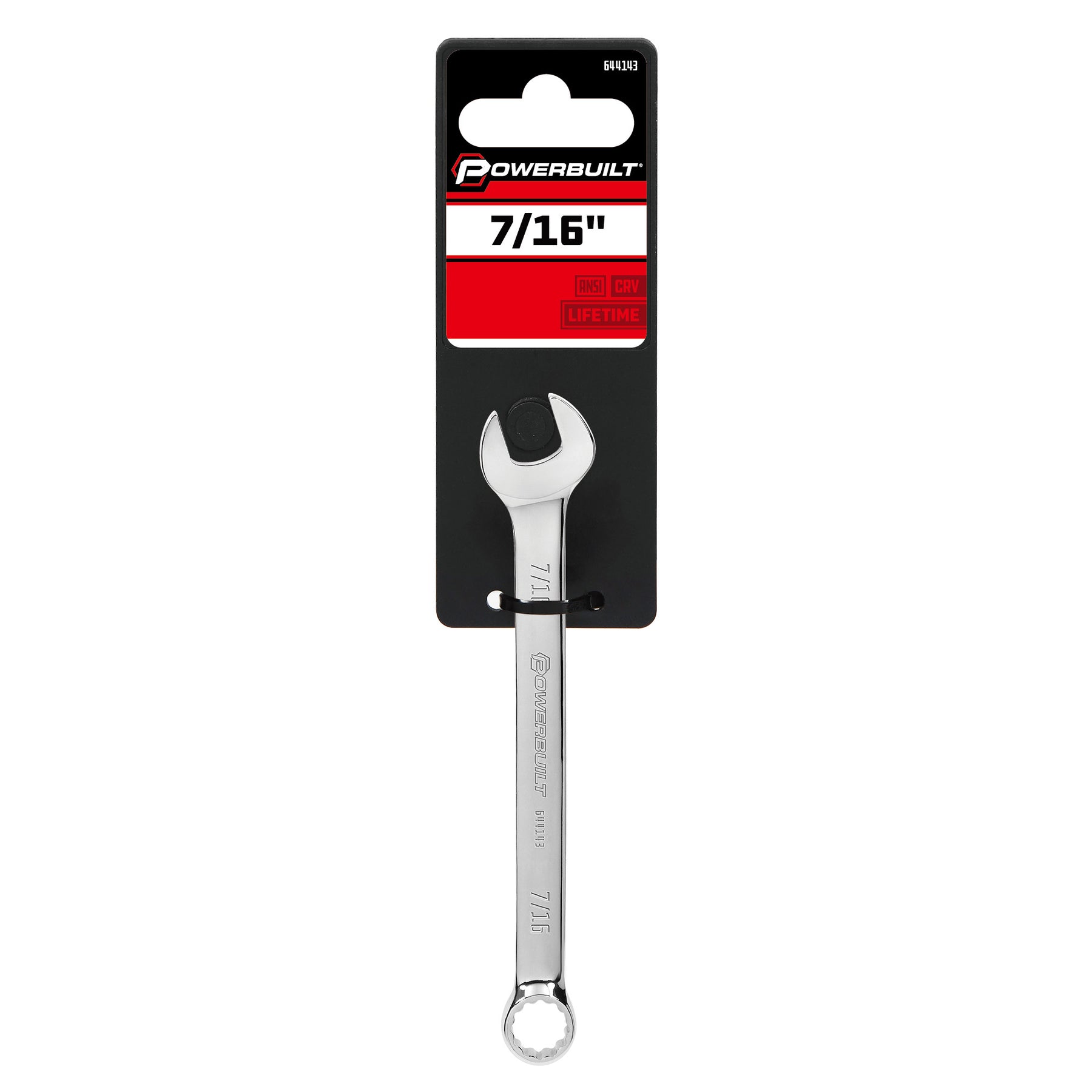 7/16 Inch Fully Polished SAE Combination Wrench