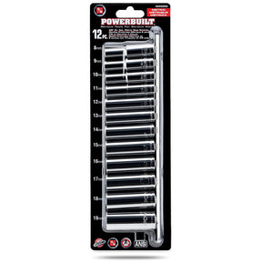 12 Piece 3/8 in. Dr. Metric 6 Pt. Deep Socket Set