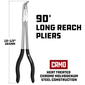 11 in. Pro Tech Long Reach 90 Degree Nose Pliers