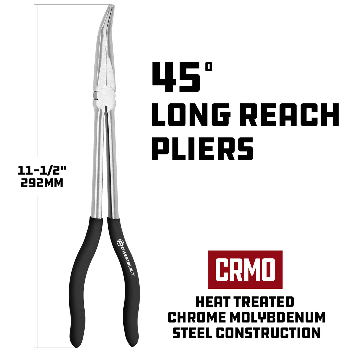 11 in. Pro Tech Long Reach 45 Degree Nose Pliers