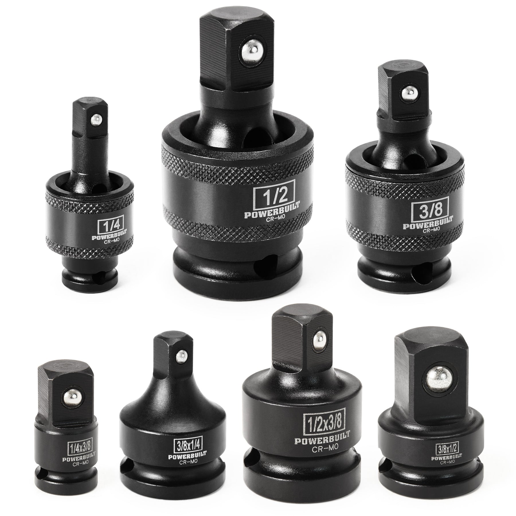 7 Piece Impact Universal Joint & Socket Adapter Set