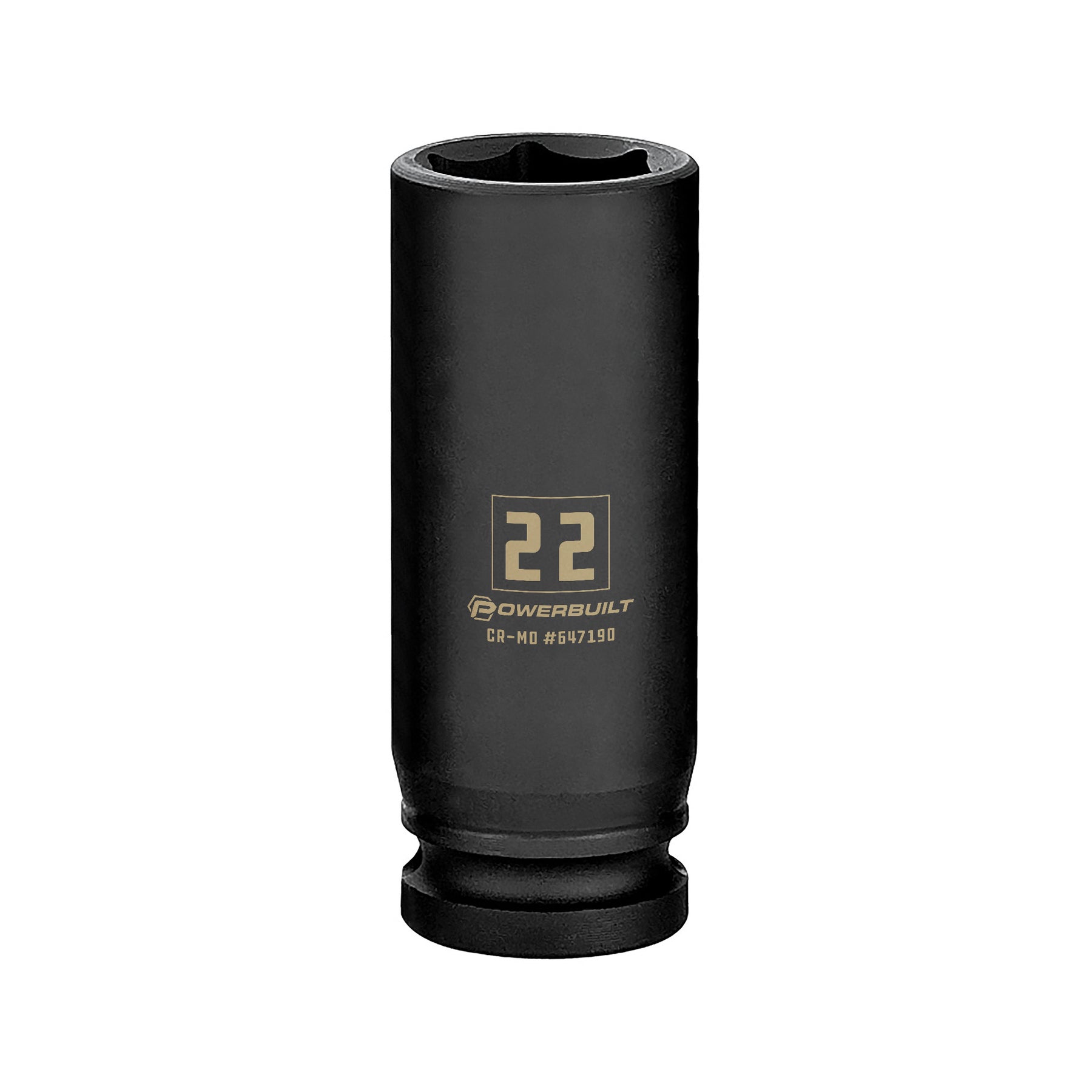 1/2 Inch Drive x 22 MM 6 Point Deep Impact Socket