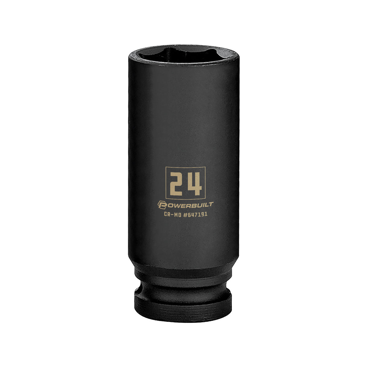 1/2 Inch Drive x 24 MM 6 Point Deep Impact Socket