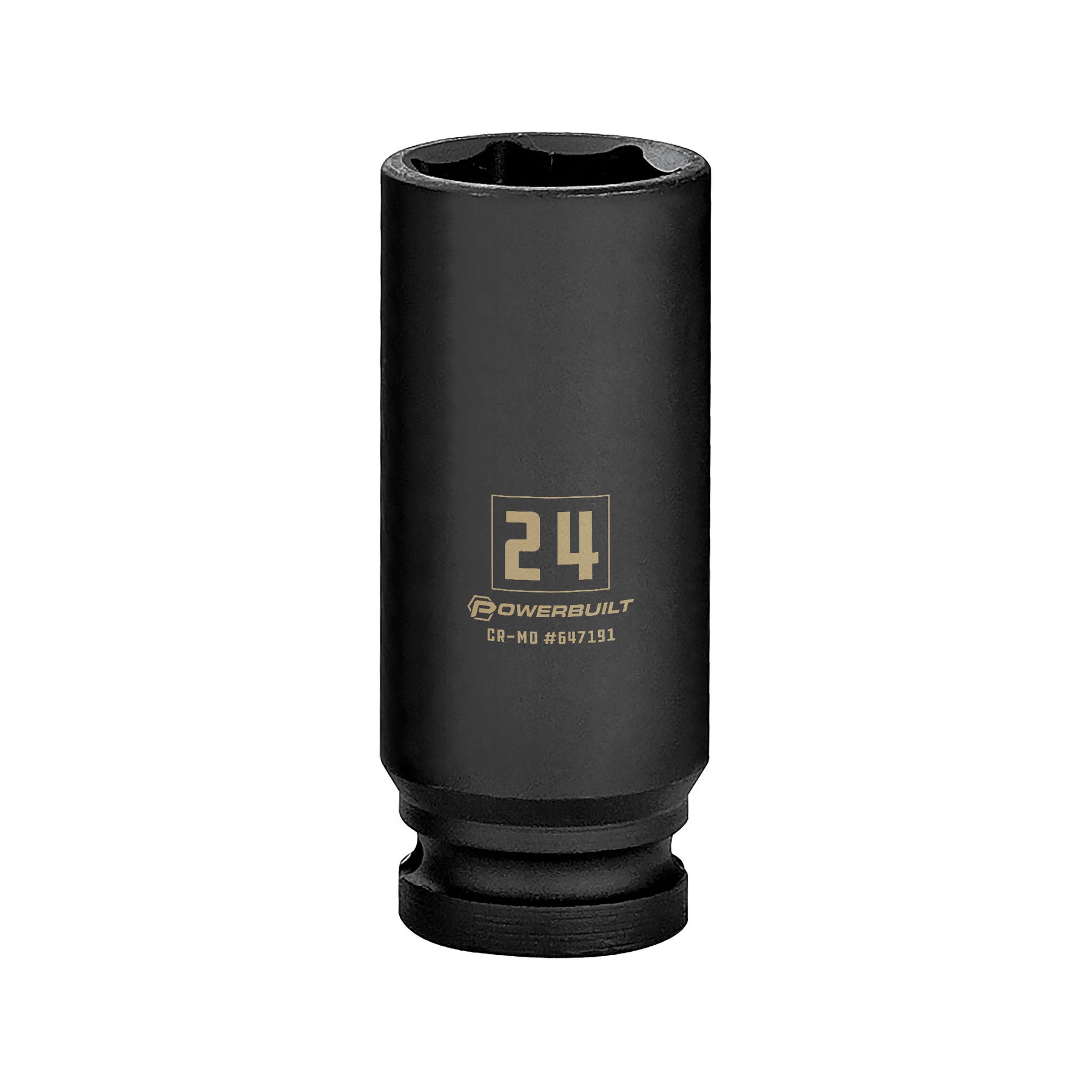 1/2 Inch Drive x 24 MM 6 Point Deep Impact Socket