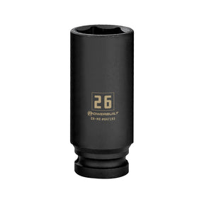 1/2 Inch Drive x 26 MM  6 Point Deep Impact Socket