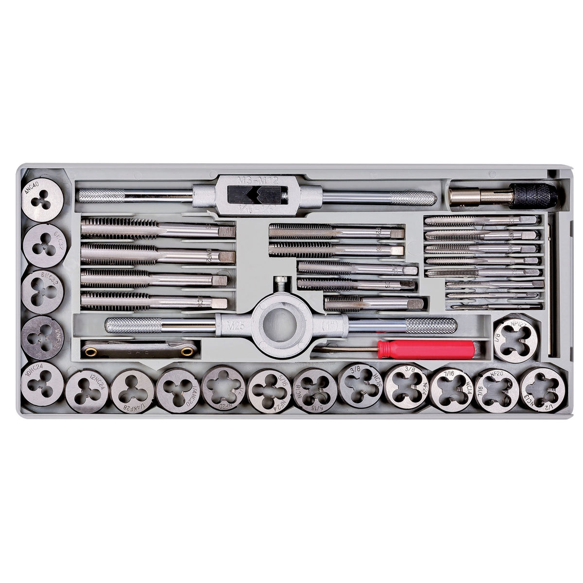 40 Pc. SAE Tap & Die Set W/ Injection Case