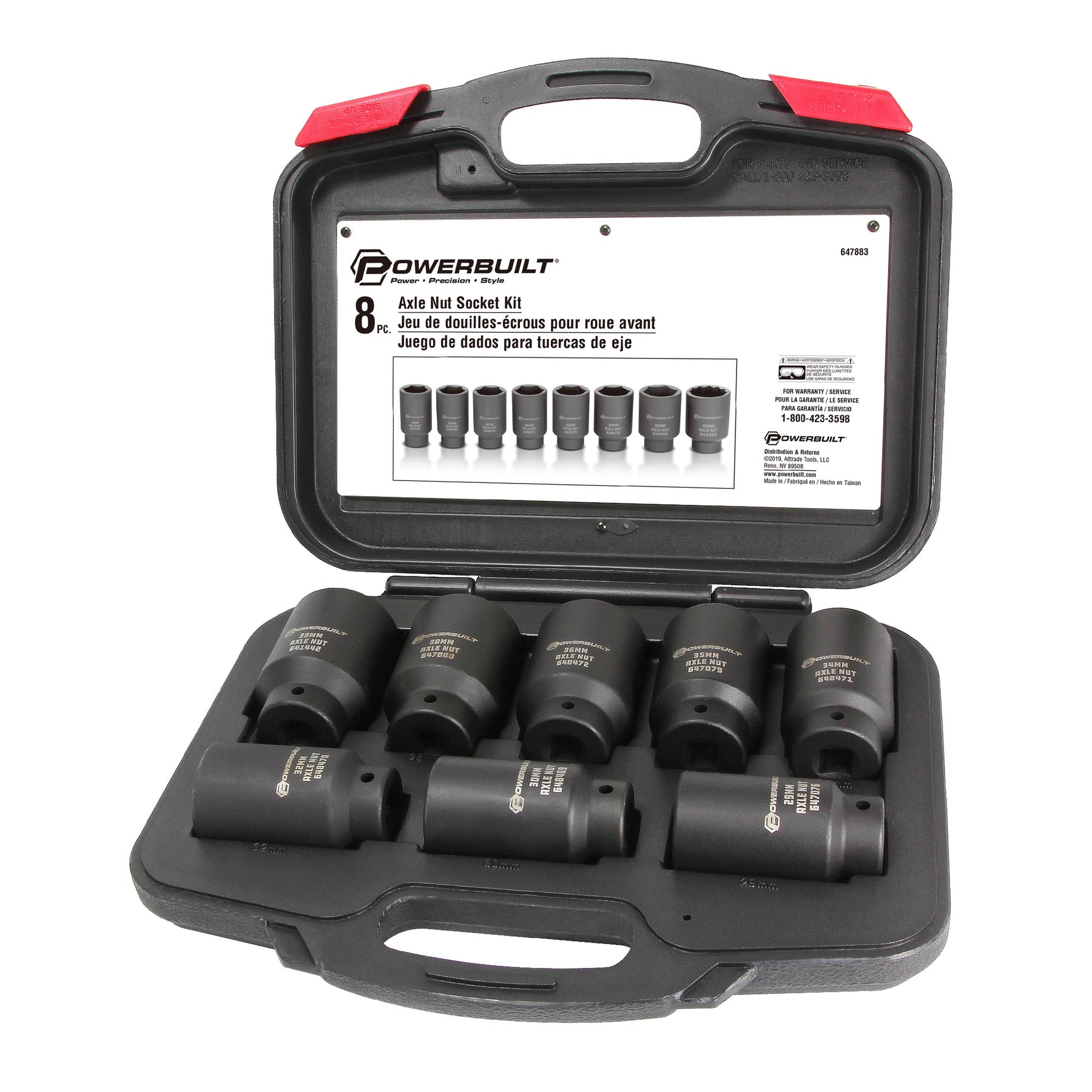 8 Piece Axle Nut Socket Set