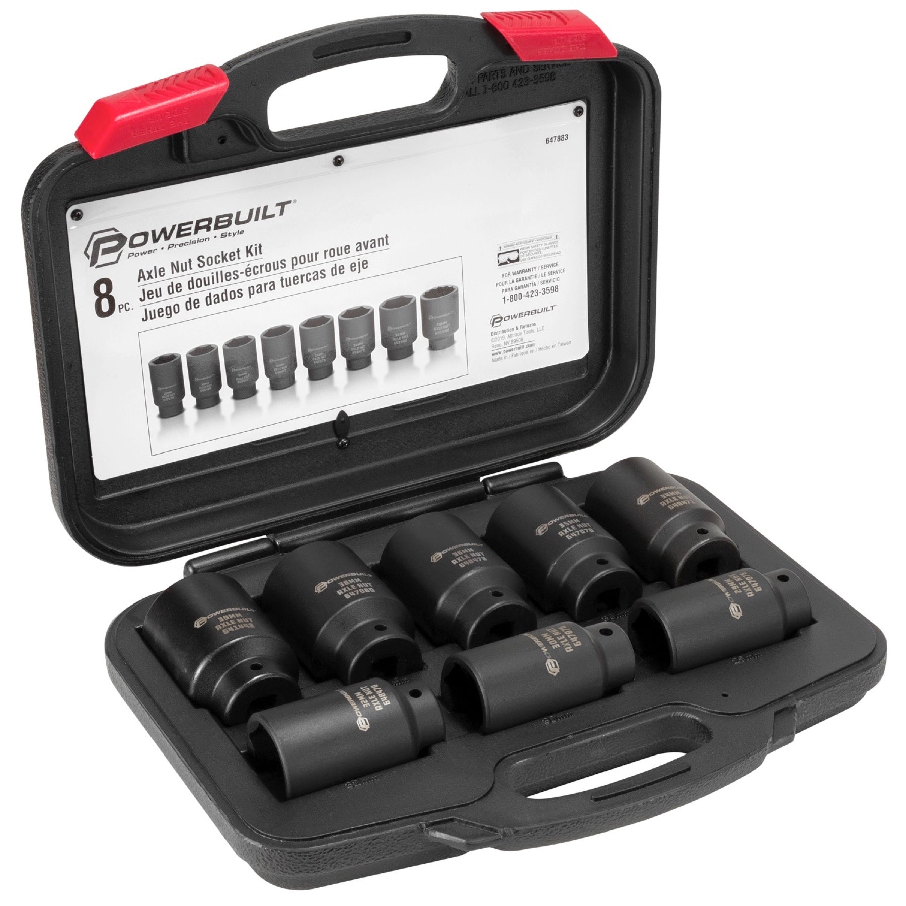 8 Piece Axle Nut Socket Set