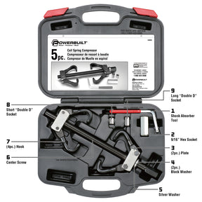 5 Piece Coil Spring Compressor Kit