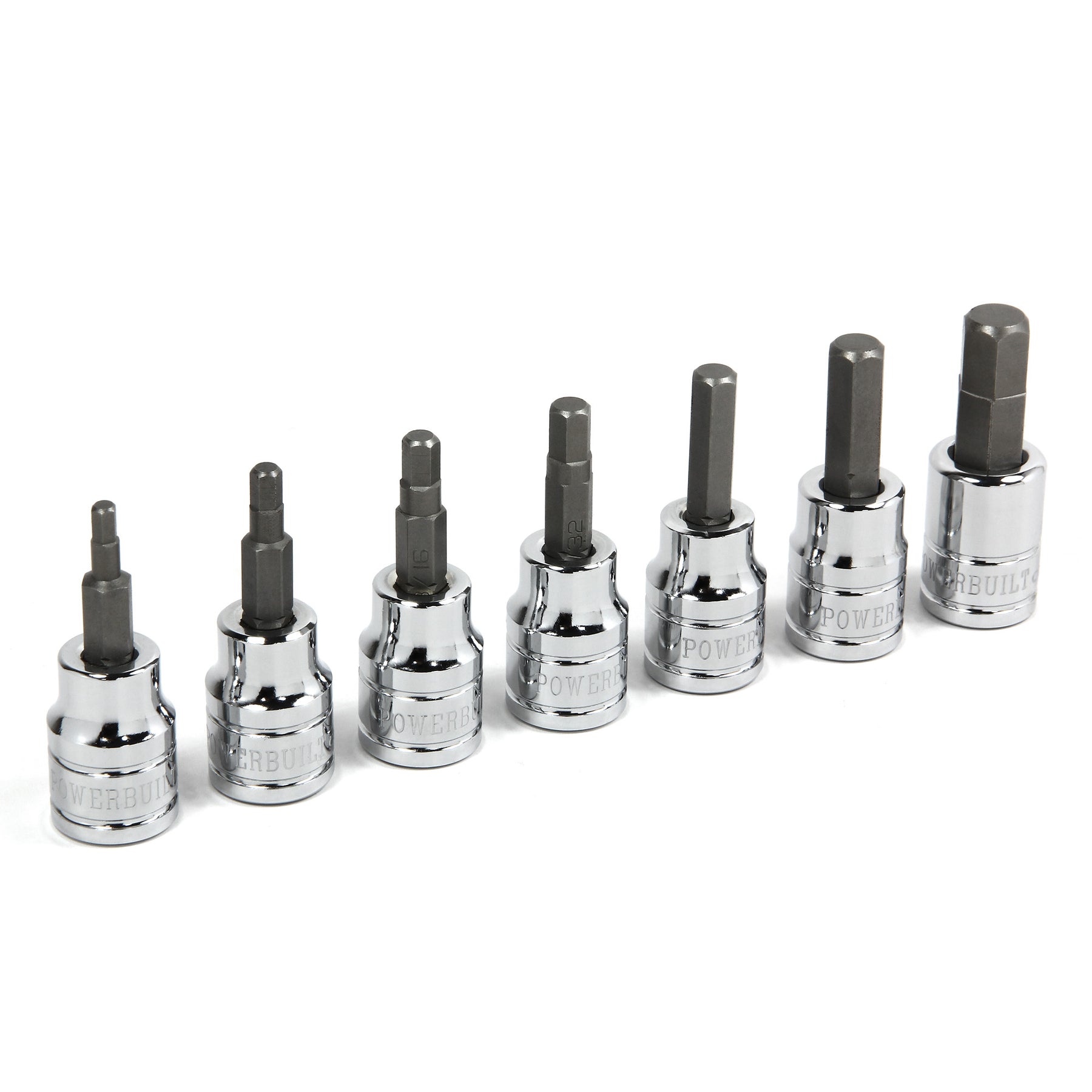 7 Piece 3/8 in. Dr. SAE Hex Bit Socket Set