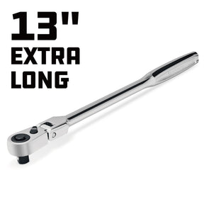 Pro Tech 1/2 in. Dr. 13 in. Long Reach Flex Head Ratchet