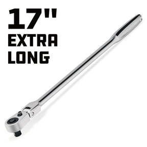 Pro Tech 1/2 in. Dr. 17 in. Long Reach Flex Head Ratchet