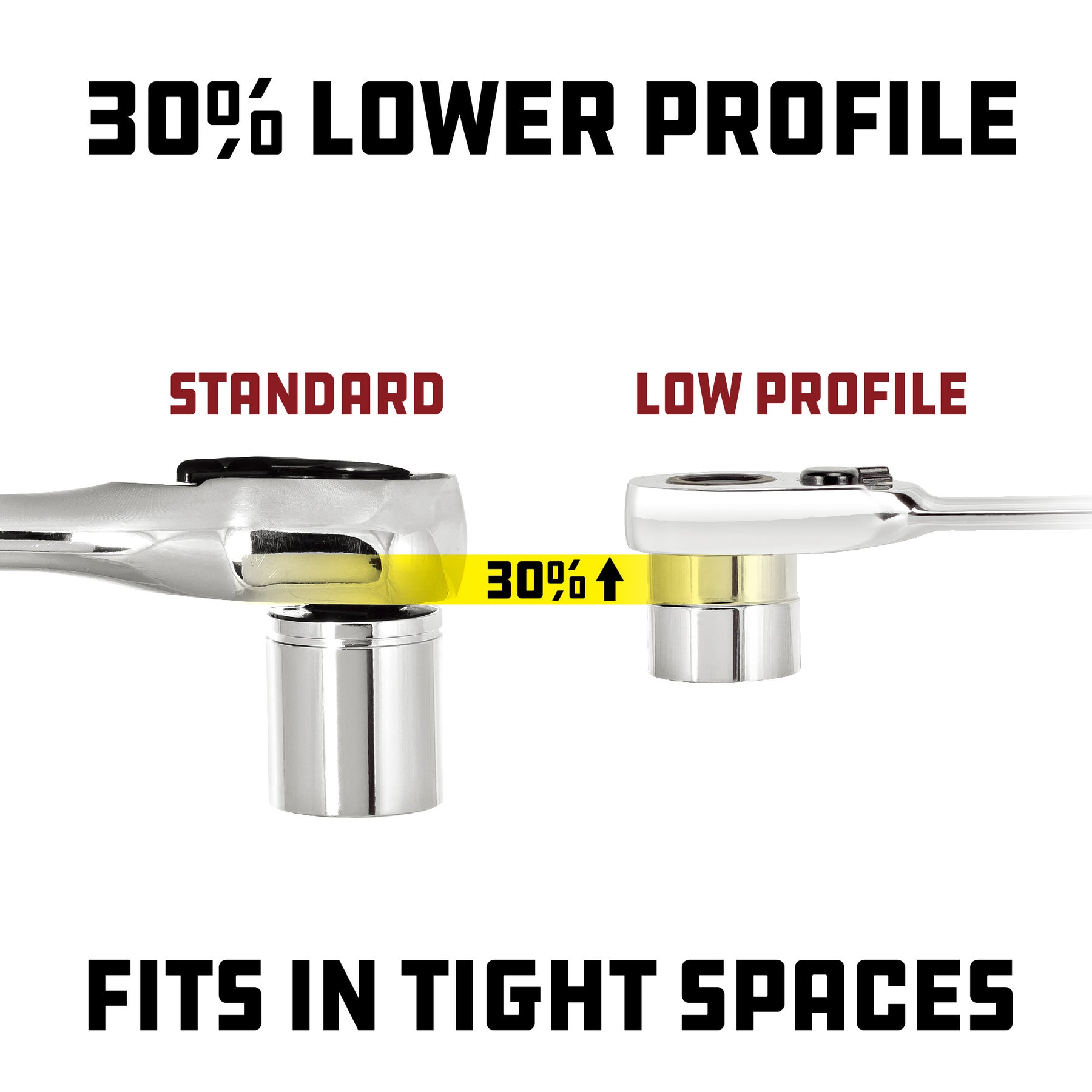 3/8 in. Dr. 60 Tooth Low Profile Ratchet