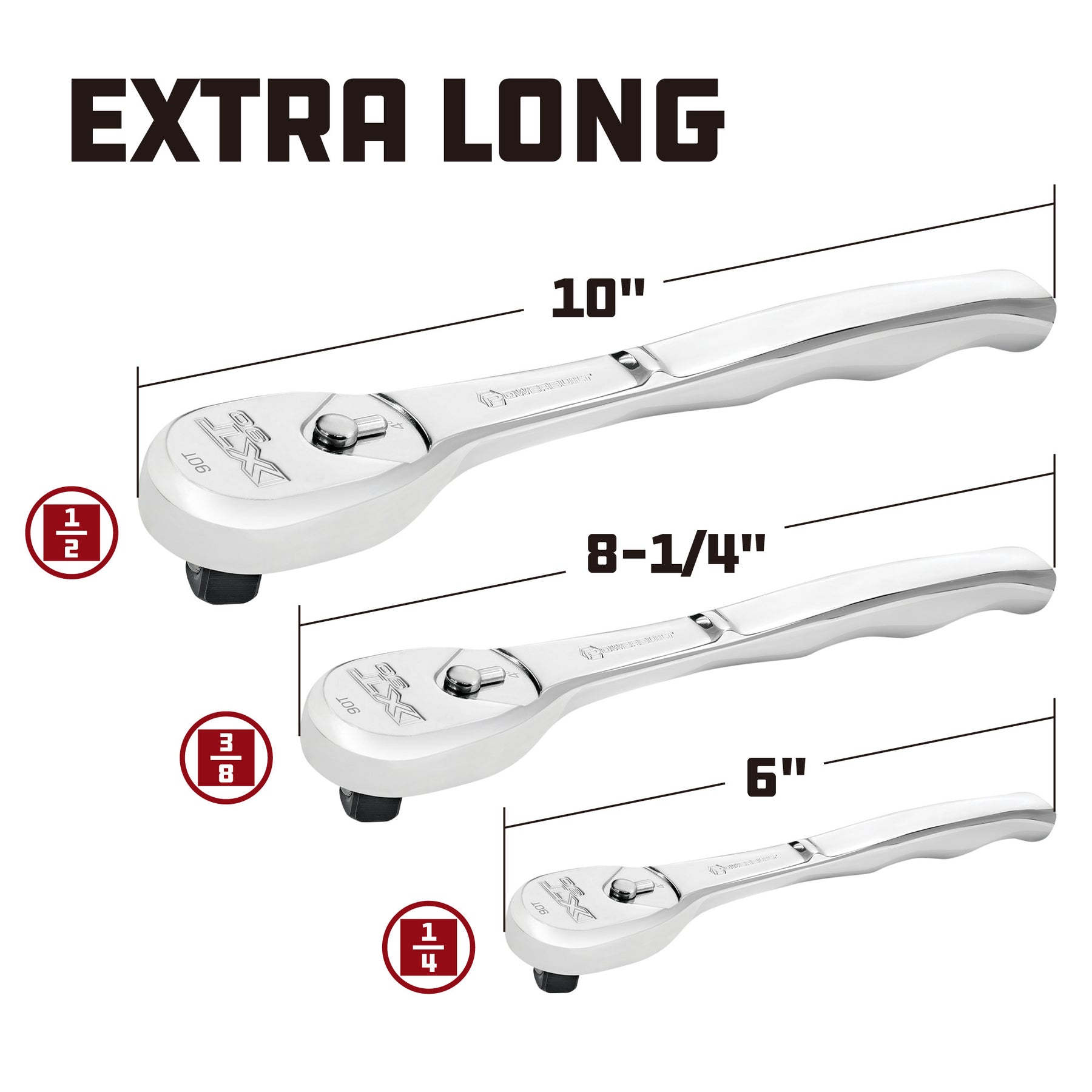 1/4 in. Dr. Pro Tech XT90 90 Tooth Professional Ratchet