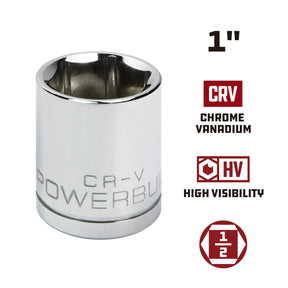 Powerbuilt 1/2 in. Drive x 1 in. 6 Point Socket - 940082