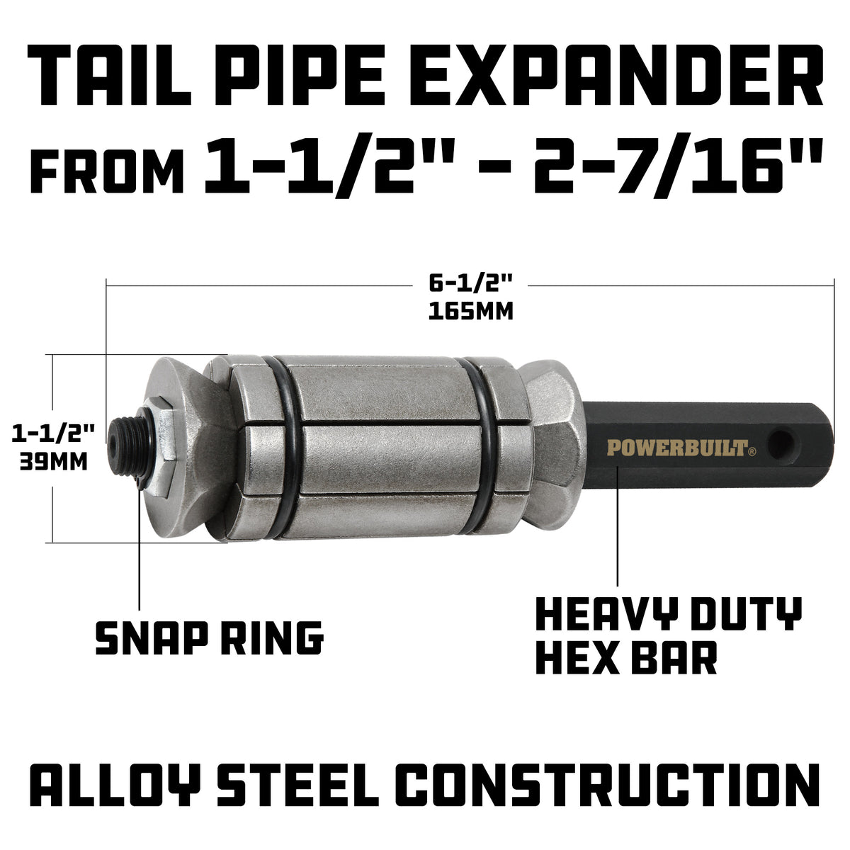 Exhaust Pipe Expander Tool 1-1/2 in. to 2-1/2 in.