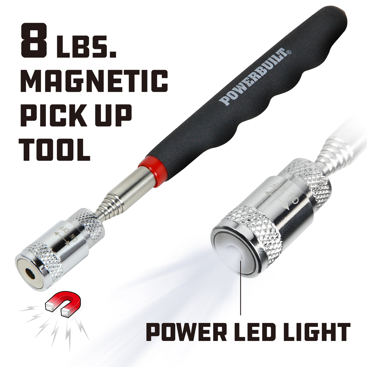 8Lb Lighted Magnetic Pick Up Tool